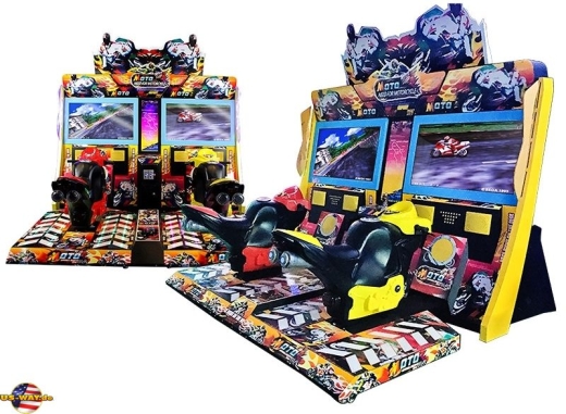 FS-6004 42-Inch Flame FF Motorcycle – Motorrad Racing Arcade für 2 Spieler