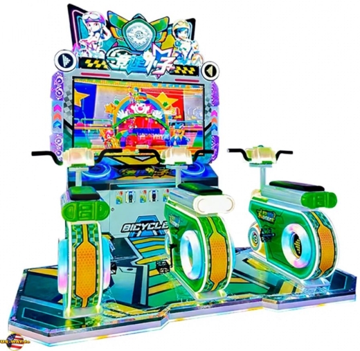 FS-6060 Speed Racing Boy Kids 3 Player Bicycle Arcade Machine