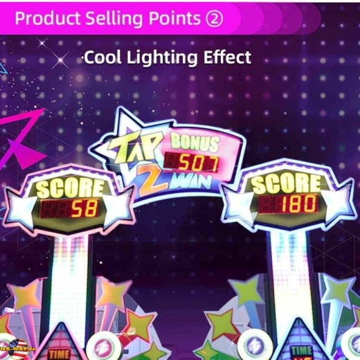 FS-6209 Tap 2 Win Light Up Quick Push Game Ticket Redemption Arcade Machine