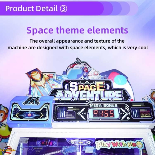 FS-6214 Space Adventure Ball Pusher Arcade Game