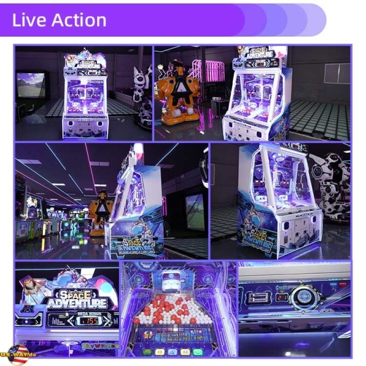FS-6214 Space Adventure Ball Pusher Arcade Game