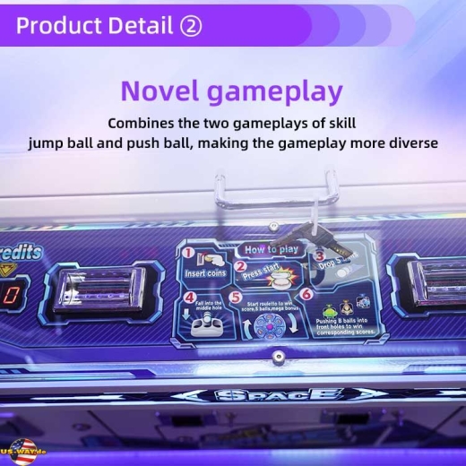 FS-6214 Space Adventure Ball Pusher Arcade Game