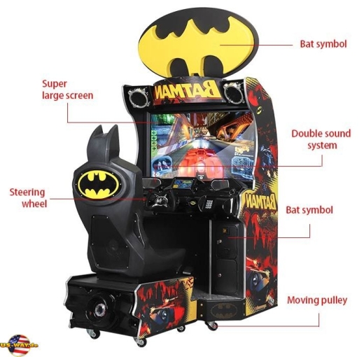 FS-6238 Batman Coin Operated Arcade Driving Simulator Game Machine