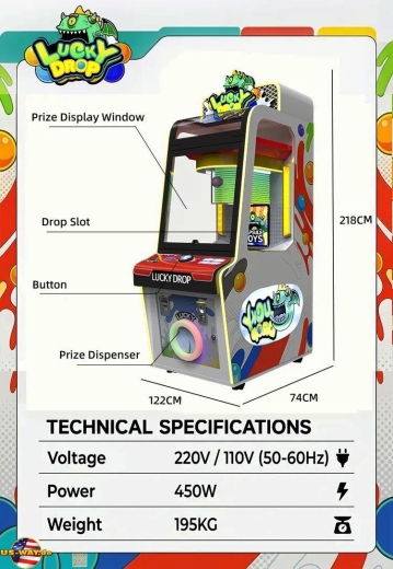 FS-5098 Lucky Drop Coin Operated Ball Drop Arcade Machine