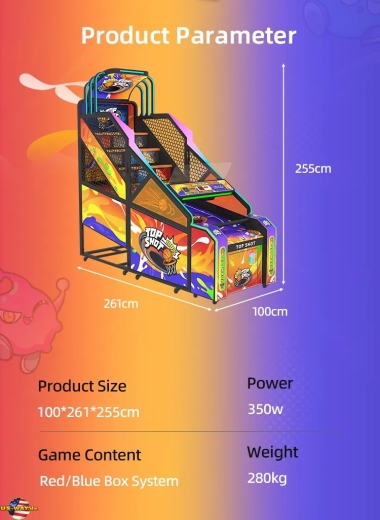 FS-6180 Top Shot Coin Operated Basketball Game Machine