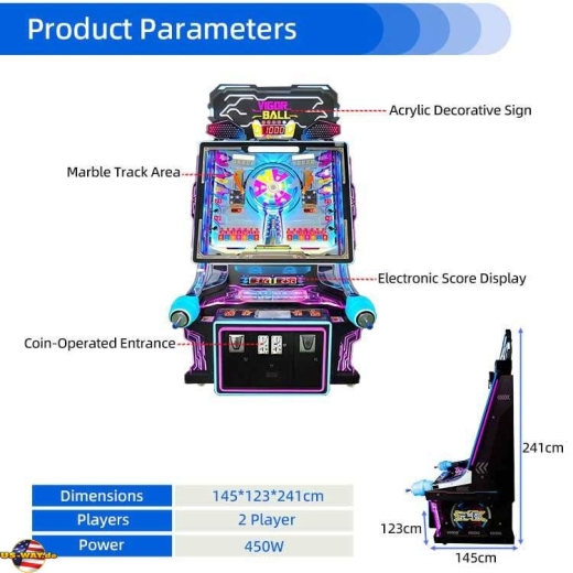 FS-6216 Vigor Ball Black – Ticket Redemption Arcade Game