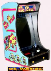 Arcade Automat mit Mnzprfer als Thekengert G-288 Mrs. Pac-Man