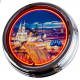 N-0406 Köln Dom Große Neon-Uhr 17" Zoll Retro Wanduhr