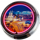 N-0406 Köln Dom Große Neon-Uhr 17" Zoll Retro Wanduhr