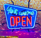N-N0152 Yes, we're Open Neon Display – Leuchtendes Retro-Schild für Zuhause & Gewerbe