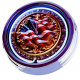 N-0862 USA Flagge-1 Große Neon-Uhr 17" Zoll Retro Wanduhr