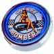 N-0826 Cherry Bomber Pin-Up Große Neon-Uhr 17" Zoll Retro Wanduhr