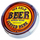 N-0822 Ice Cold Beer Served Here Große Neon-Uhr 17" Zoll Retro Wanduhr