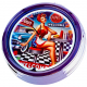 N-0687 Diner Nr.3 - Große Neon-Uhr 17" Zoll Retro Wanduhr