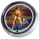 N-0764 Flipper Strikes and Spares Bally 1977 Große Neon-Uhr 17" Zoll Retro Wanduhr