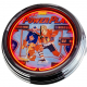 N-0533 Flipper Power Play Bally 1977 Große Neon-Uhr 17" Zoll Retro Wanduhr