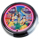 N-0537 Flipper Paradise Gottlieb 1965 Große Neon-Uhr 17" Zoll Retro Wanduhr