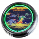 N-0576 Flipper Defender Arcade Große Neon-Uhr 17" Zoll Retro Wanduhr