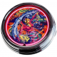 N-0577 Flipper Circus Voltaire Bally 1997 Große Neon-Uhr 17" Zoll Retro Wanduhr