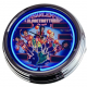 N-0586 Flipper Harlem Globetrotters Bally 1979 Große Neon-Uhr 17" Zoll Retro Wanduhr