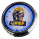 N-0608 Lions Drac Strip Große Neon-Uhr 17" Zoll Retro Wanduhr