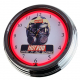 N-0609 Hot Rod Große Neon-Uhr 17" Zoll Retro Wanduhr