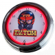 N-0612 T.V.-Tom Große Neon-Uhr 17" Zoll Retro Wanduhr
