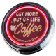 N-0614 Coffee - Get More Out Life Große Neon-Uhr 17" Zoll Retro Wanduhr