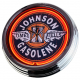 N-0622 Johnson Gasolene Große Neon-Uhr 17" Zoll Retro Wanduhr