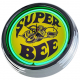 N-0660 Super Bee Yellow Große Neon-Uhr 17" Zoll Retro Wanduhr