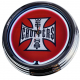 N-0250 West Coast Choppers Red Große Neon-Uhr 17" Zoll Retro Wanduhr