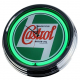N-0321 Castrol Große Neon-Uhr 17" Zoll Retro Wanduhr