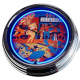 N-0593 Flipper King Pin Gottlieb 1973 Große Neon-Uhr 17" Zoll Retro Wanduhr