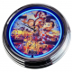 N-0531 Flipper Big Daddy`s Große Neon-Uhr 17" Zoll Retro Wanduhr