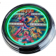 N-0554 Flipper Dragon Interflip 1977 Große Neon-Uhr 17" Zoll Retro Wanduhr