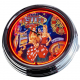N-0583 Flipper High Roller Casino Stern 2001 Große Neon-Uhr 17" Zoll Retro Wanduhr