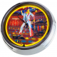 N-0717 Flipper Disco Fever Williams 1978 Große Neon-Uhr 17" Zoll Retro Wanduhr