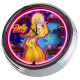 N-0718 Flipper Dolly Parton Bally 1978 Große Neon-Uhr 17" Zoll Retro Wanduhr