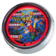 N-0732 Flipper Nip-It Bally 1973 Große Neon-Uhr 17" Zoll Retro Wanduhr