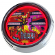 N-0747 Flipper Firecracker Bally 1971 Große Neon-Uhr 17" Zoll Retro Wanduhr