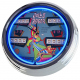 N-0751 Flipper Jolly Roger Williams 1967 Große Neon-Uhr 17" Zoll Retro Wanduhr
