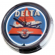 N-0347 Delta Air Lines Große Neon-Uhr 17" Zoll Retro Wanduhr