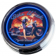 N-0354 Bike Week Myrtle Beach Calofornia Große Neon-Uhr 17" Zoll Retro Wanduhr