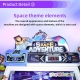 FS-6214 Space Adventure Ball Pusher Arcade Game