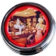 N-0432 Java Dreams Große Neon-Uhr 17" Zoll Retro Wanduhr