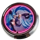 N-0462 Hatsune Miku9 Große Neon-Uhr 17" Zoll Retro Wanduhr
