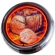 N-0473 Beefsteak Große Neon-Uhr 17" Zoll Retro Wanduhr