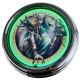 N-0492 Game 4 / Große Neon-Uhr 17" Zoll Retro Wanduhr