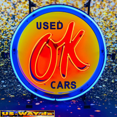 N-N0105 OK Used Cars Neon Display – Leuchtendes Retro-Schild für Zuhause & Gewerbe