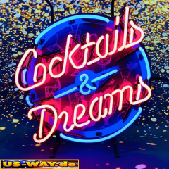 N-N0134  Cocktails & Dreams Neon Display – Leuchtendes Retro-Schild für Zuhause & Gewerbe